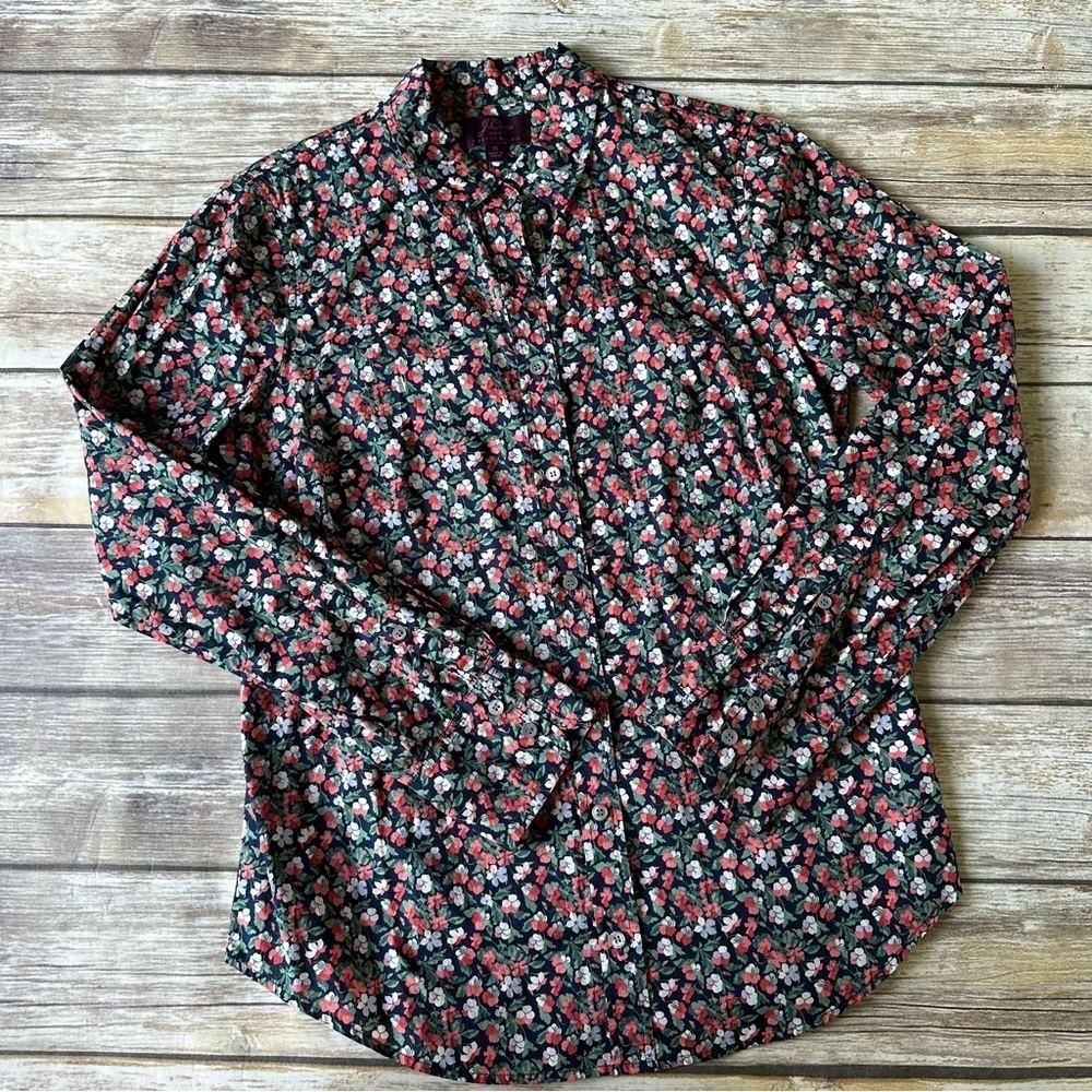 J. Crew Liberty Fabric Sarah Floral Shirt Sz 6 - Picture 3 of 12